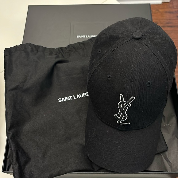 Saint Laurent Accessories Saint Laurent New Era Cassandre Cap In
